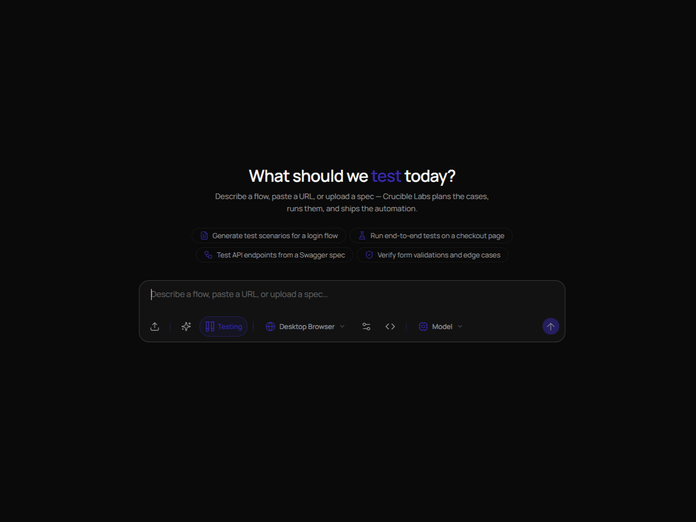 Run Your First AI Test in minutes